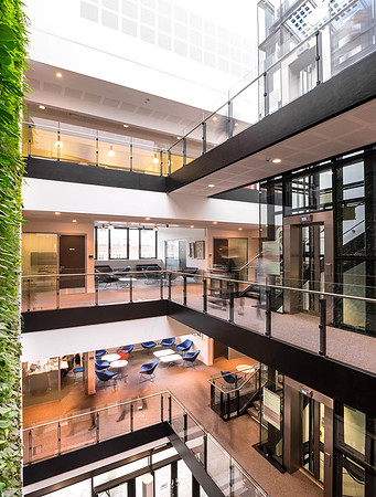 Glass Lift & Living Wall - David Attenborough Building